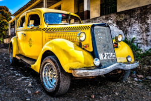 Yellow Cuba Taxi
